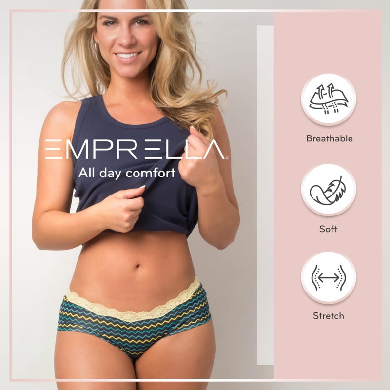 Emprella Cotton Underwear Set for Women, 5 pcs Pack Seamless Women's Underwear, Cheeky Hipster Panties, Solid Bliss, Large - Image 5